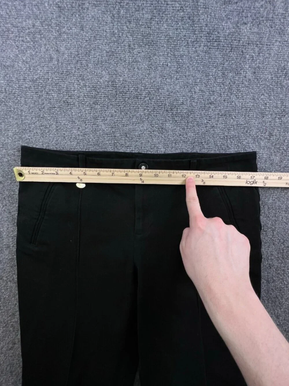 Lauren Ralph Lauren Pants Womens Size 12 Black Cotton Stretch Straight Cut Capri